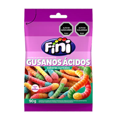 Caramelos de Goma Fini gusanos acidos 90 g