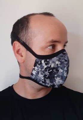 Mascarilla Antifluidos Adulto Ajustable Camuflaje