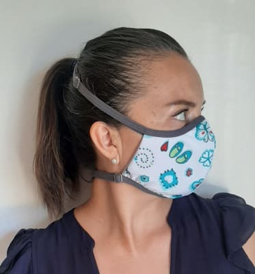 Mascarilla Antifluido Adulto Ajustable Zapatos Verdes