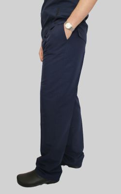 Pantalon Hombre Abeto Antifluido Universal Liso Az. Marino