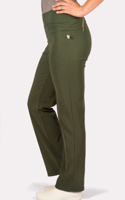 Uniforme Clínico Pantalón Mujer Elasticado Flex Verde1