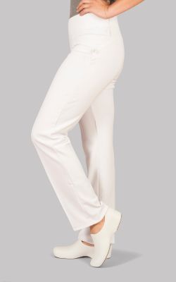 Uniforme Clínico Pantalón Mujer FLEX Elasticado Blanco2