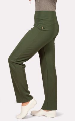 Uniforme Clínico Pantalón Mujer Elasticado Flex Verde