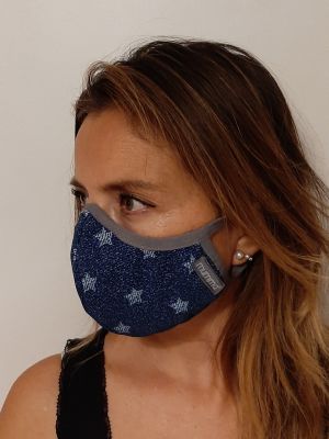 Mascarilla Antifluidos Mujer E/ Estrellas Azul