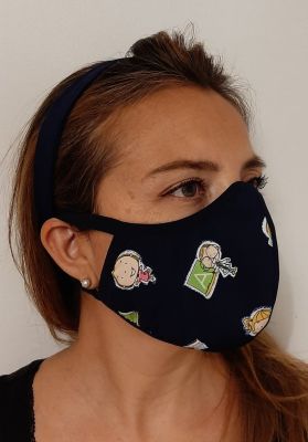 Mascarilla Antifluidos Mujer Azul Marino E/Niñas