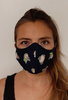Mascarilla Antifluidos Mujer Azul Marino E/Niñas1