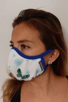 Mascarilla Antifluidos Mujer Mariposas Verdes