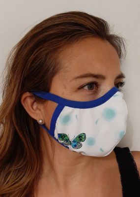 Mascarilla Antifluidos Mujer Mariposas Verdes