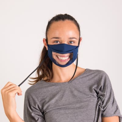 Mascarilla Inclusiva Certificada The Expression Mask Adulto Azul Marino