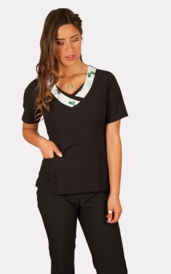 Scrubs Medico Enfermera Modelo Cala Aplicación Grande Azul Marino