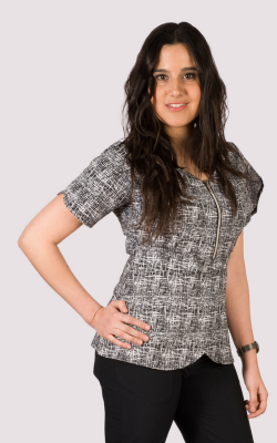 Scrubs Medico Antifluido Modelo Amapola Negro