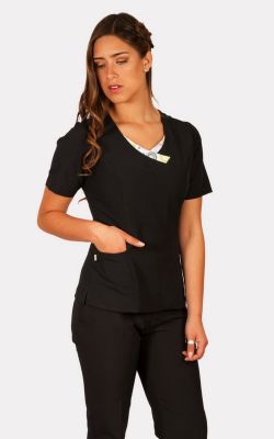 Scrubs Medico Enfermera Antifluido Modelo Cala Azul Marino 1