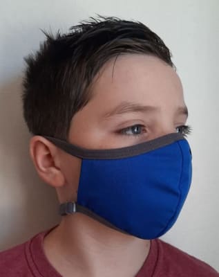 Mascarilla Antifluidos Niños Ajustable Azul Rey1