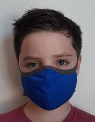 Mascarilla Antifluidos Niños Ajustable Azul Rey