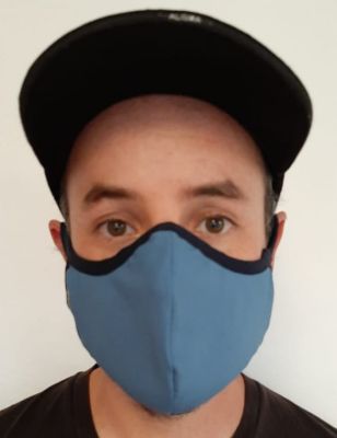 Mascarilla Antifluidos Hombre Azul Petroleo