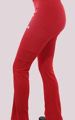 Uniforme Clínico Pantalón Mujer Flex Pro Rojo3