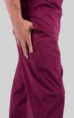 Pantalon Cargo Hombre Red Birdy Burdeo