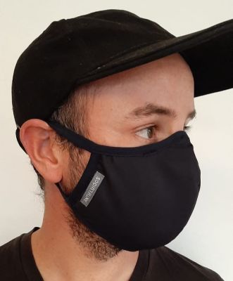 Mascarilla Antifluidos Hombre Negro