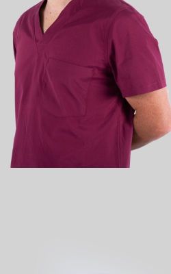 Uniforme Clinico Delantal Hombre Alerce Red birdy Burdeo