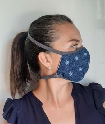 Mascarilla Antifluidos Adulto Ajustable Estrellas