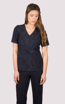 Uniforme Clínico Delantal Petunia Coral Azul Marino