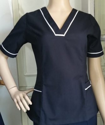 Clavel Azul Marino Oxf Vivo Blanco