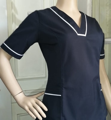 Clavel Azul Marino Oxf Vivo Blanco