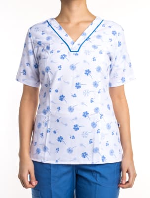 Uniforme Clinico Delantal Clavel Biest Jacinto Pensamiento Celeste