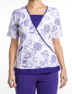 Uniforme Clinico Delantal Dalia Oxf Calabaza Morado