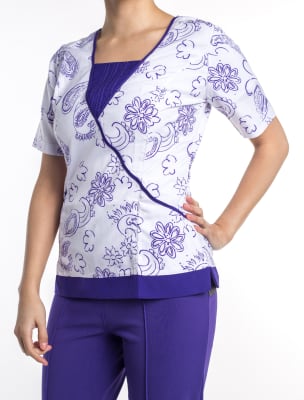 Uniforme Clinico Delantal Dalia Oxf Calabaza Morado