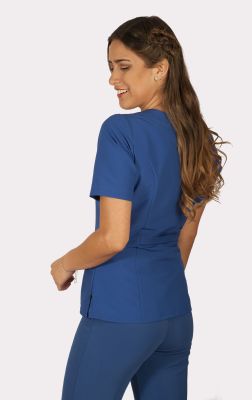 Uniforme Clinico Delantal ORQUIDEA OJETILLO A.F LISO AZ. REY