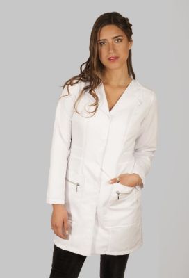 Delantal Largo Antifluido Mujer Broches