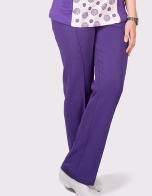 Uniforme Clínico Pantalon Mujer Flex Elasticado Morado