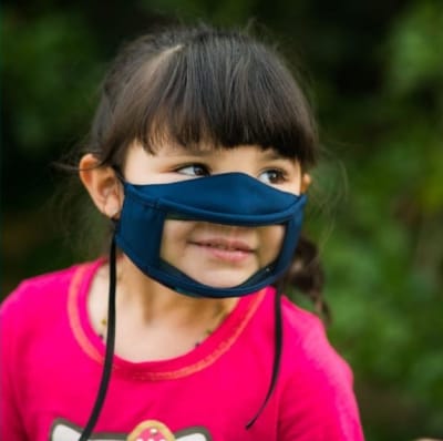 Mascarilla Inclusiva Certificada The Expression Mask Niños Azul Marino