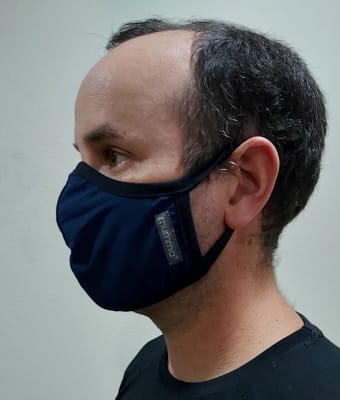 2 Mascarillas Antifluidos Hombre Azul marino + 1 Alcohol gel 100 ml