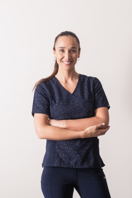 Petunia Spandex varios Estrellas 2 Azul Marino