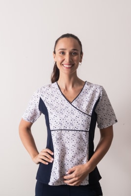 Petunia Spandex varios Estrellas 1 Azul Marino