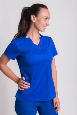 Uniforme Clínico Delantal Copper 1 Azul Rey Nanocobre1