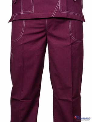 Pantalón Hombre Abeto Soft. Broche Burdeo
