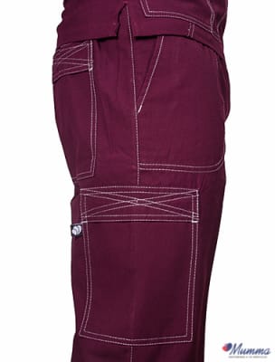 Pantalón Hombre Abeto Soft. Broche Burdeo1