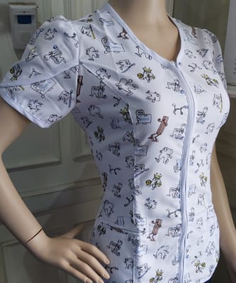 Top Narciso Lin Az. Marino Diente Sonrie