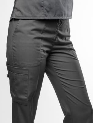 Pantalon Cargo Mujer Gris Acero