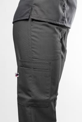 Pantalon Cargo Mujer Gris Acero