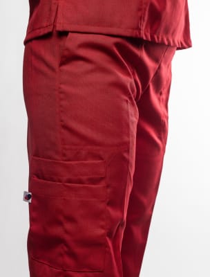 Uniforme Clínico Pantalón Mujer Cargo Rojo