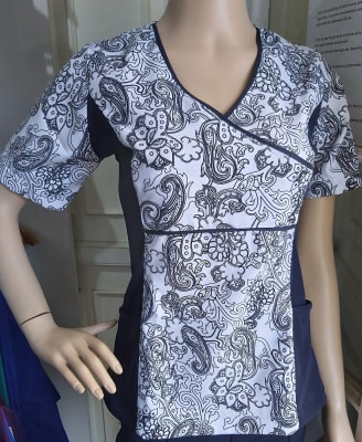 Uniforme Clinico Delantal Petunia Spx Lin Calabaza 1 Azul Marino