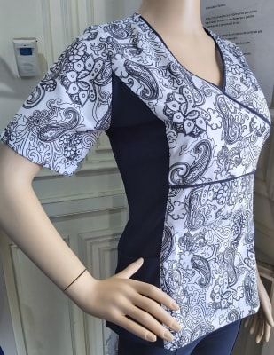 Uniforme Clinico Delantal Petunia Spx Lin Calabaza 1 Azul Marino