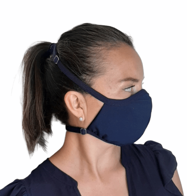 Mascarilla Antifluidos Adulto Ajustable Unisex Azul Marino