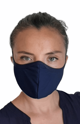 Mascarilla Antifluidos Adulto Ajustable Unisex Azul Marino
