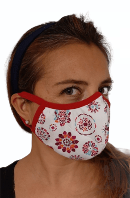 Mascarilla Antifluidos Mujer E/ Mandalas Rosadas