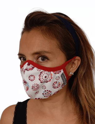 Mascarilla Antifluidos Mujer E/ Mandalas Rosadas